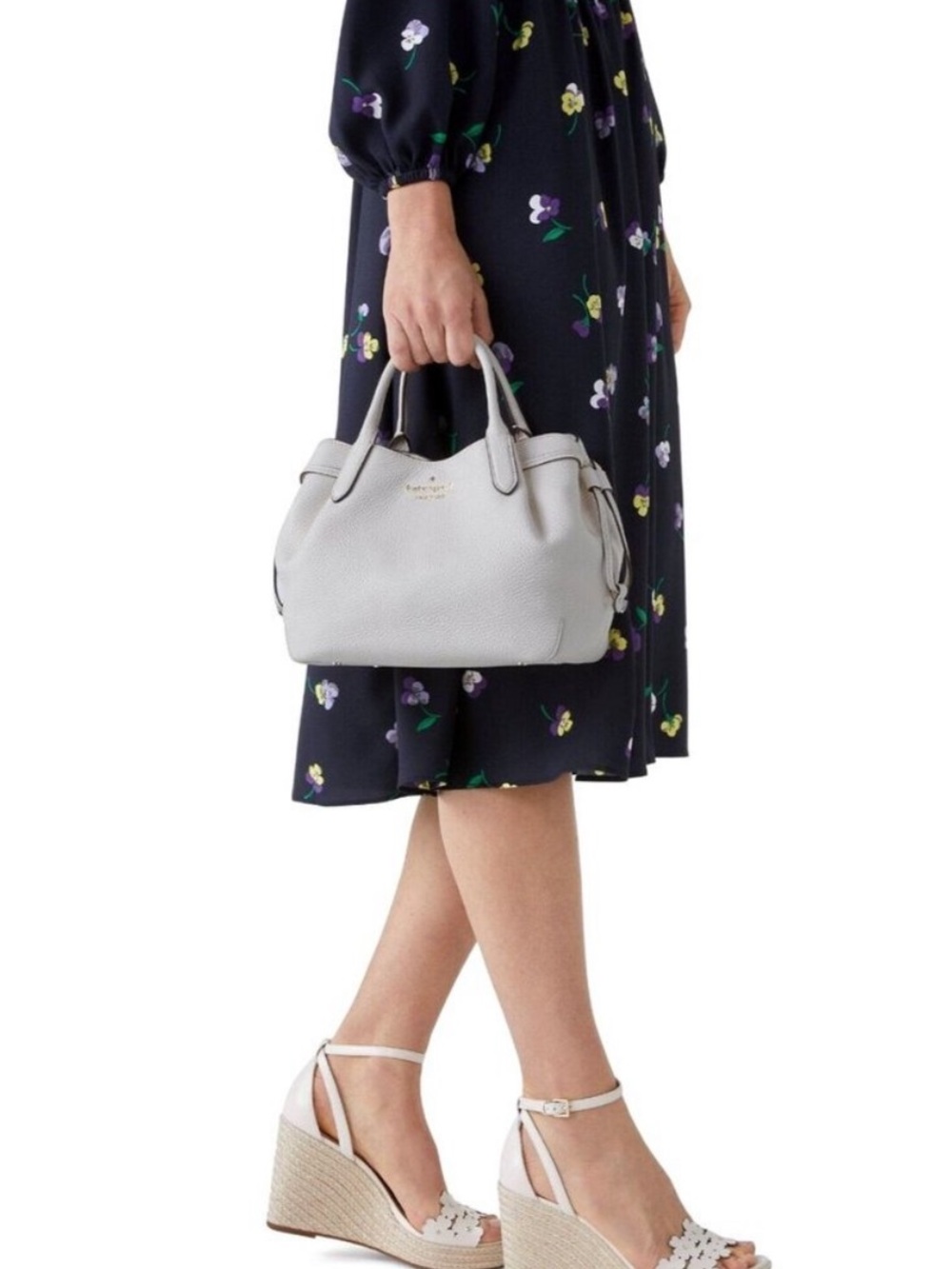 BNWT Kate Spade Dumpling Small Satchel Bag in Sold Out Mountain Grey - Picture 2 of 8